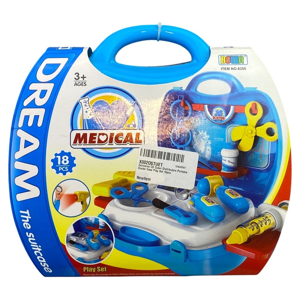 Pretend Doctor Case‎ Playset Medical 18 Piece Toy Interactive Sensory Ages 3+